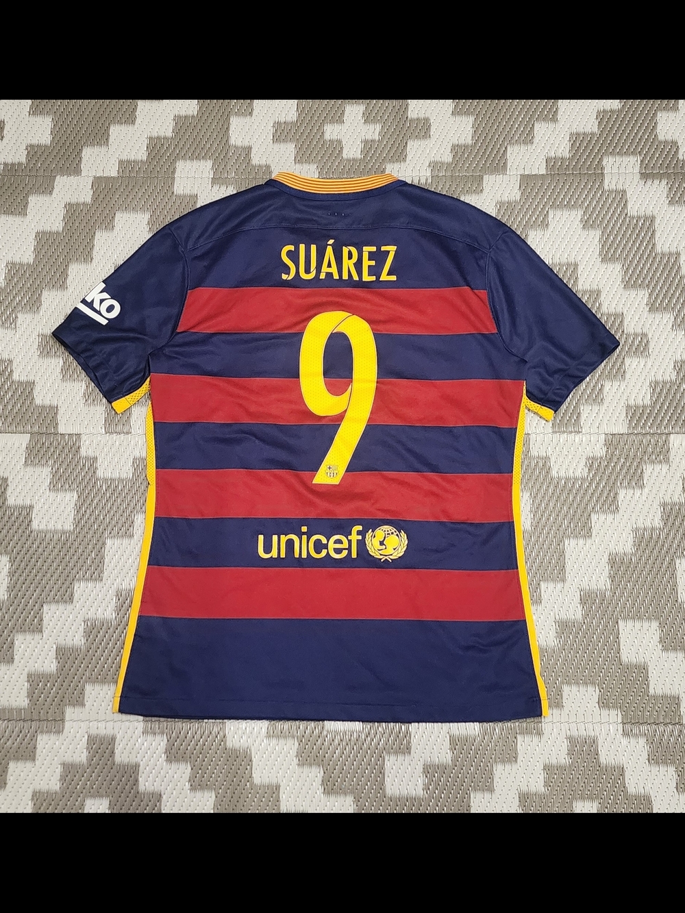 Nike FC Barcelona 2015/16 Home Jersey - AUTHENTIC Player Issue - L. SUÁREZ